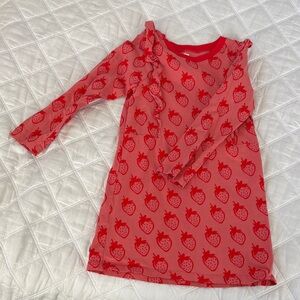 Tea Collection Red Strawberry Print Dress